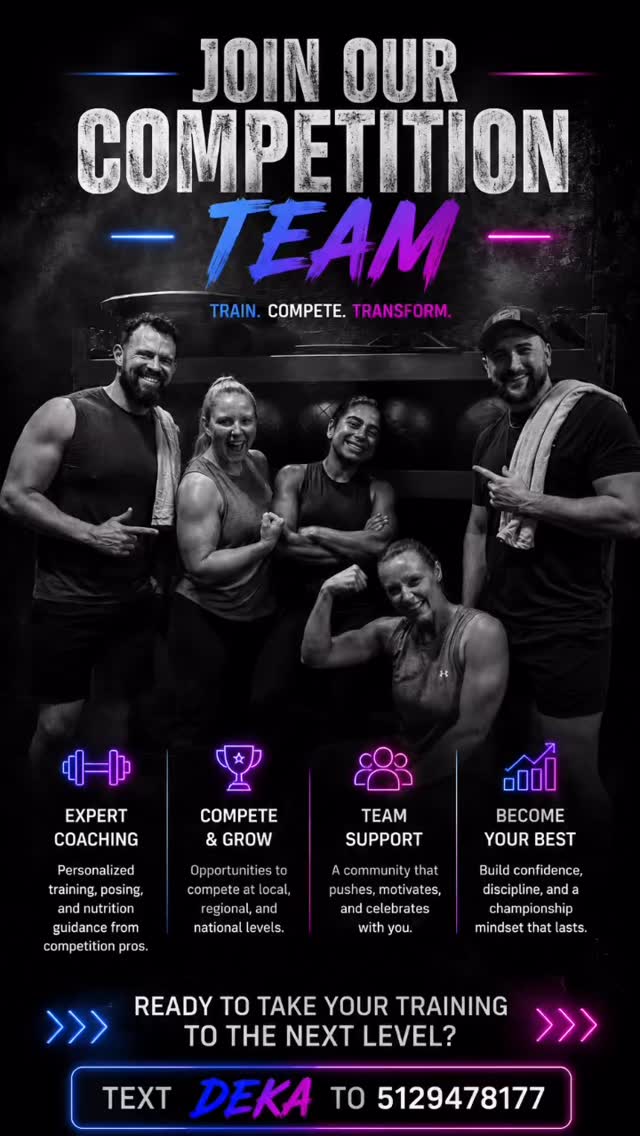 🏆 READY FOR MORE THAN JUST WORKOUTS?
The J-FIT Competition Team is now recruiting!
Whether you’re looking to challenge yourself, improve your fitness, compete for the first time, or chase a new personal best, our team is built for everyday athletes who want to push beyond their comfort zone.
🔥 Competition-focused coaching
🔥 Team training and accountability
🔥 Local and national competition opportunities
🔥 Supportive community atmosphere
🔥 Beginner-friendly and experienced athlete divisions
🔥 Build confidence, resilience, and real-world fitness
You don’t need to be the fastest.
You don’t need to be the strongest.
You just need the willingness to show up and grow.
At J-FIT, we train together, compete together, and win together.
💪 One Pack. One Goal.
📲 Interested in joining?
TEXT “DEKA” to 512-947-8177 for more information and upcoming team opportunities.
#JFIT #JFITCompetitionTeam #DekaFit #DekaStrong #HybridAthlete FunctionalFitness ObstacleCourseRacing OCRTraining FitnessCommunity LeanderTX AustinFitness TrainTogetherWinTogether StrongerTogether CompetitionPrep FitnessGoals