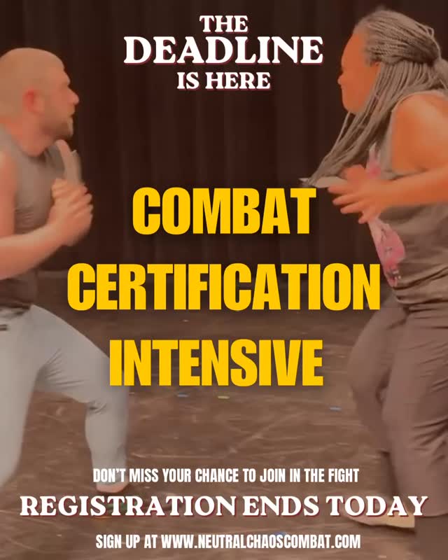 REGISTRATION DEADLINE IS TODAY!! Don't miss your chance to join Neutral Chaos at the Connecticut Theatre Exchange for 10 days of intensive training in not one, but TWO SAFD weapons disciplines!
Head to the link in our bio to sign up! See you there ⚔️