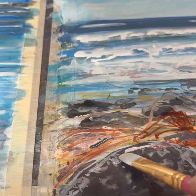 Just having a play with some coastal compositions I’ve been teaching kids. Encouraging play and mark making and connecting with the why.
#littleredcabooseartgallery #orepuki #mixedmedia #littlegallery #mixedmediaart