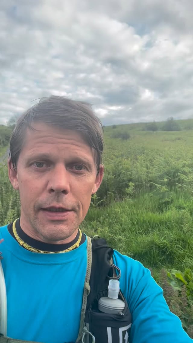 47 miles in…5 miles to go! Suffering but we’re doing it!
