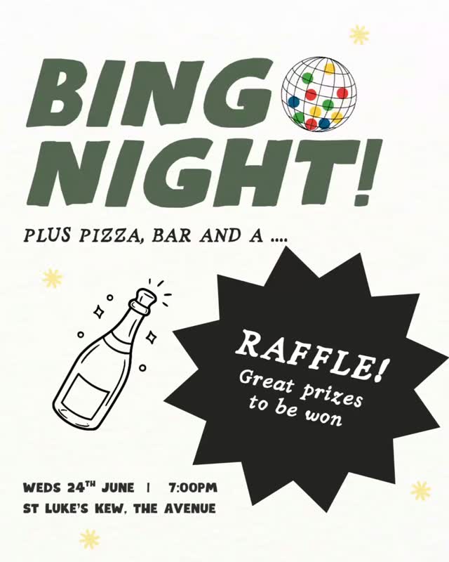 No Bingo Night is complete without a raffle! Prizes to be confirmed soon along with our brilliant sponsors
Don't miss out on this spectacular night. Book via the link in our bio!