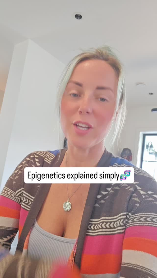 Epigenetics, explained simply: your genes load the gun — your life pulls the trigger. 🧬
Everything you take in — the food, the light, the chemicals, the stress, the words, the experiences — sends signals that switch your genes on and off. That's epigenetic expression, and it's happening every single day.
So your DNA is the terrain, but your daily life chooses the route across it. Two women with the same genetic predisposition can end up in completely different places depending on the inputs they live in. The power was never out of your hands. You just needed someone to show you the terrain you're working with — and which levers actually matter for you.
If no one ever explained it to you this way, tell me below — I read and reply to every one. (Save it too, so it's there when you need it.)
