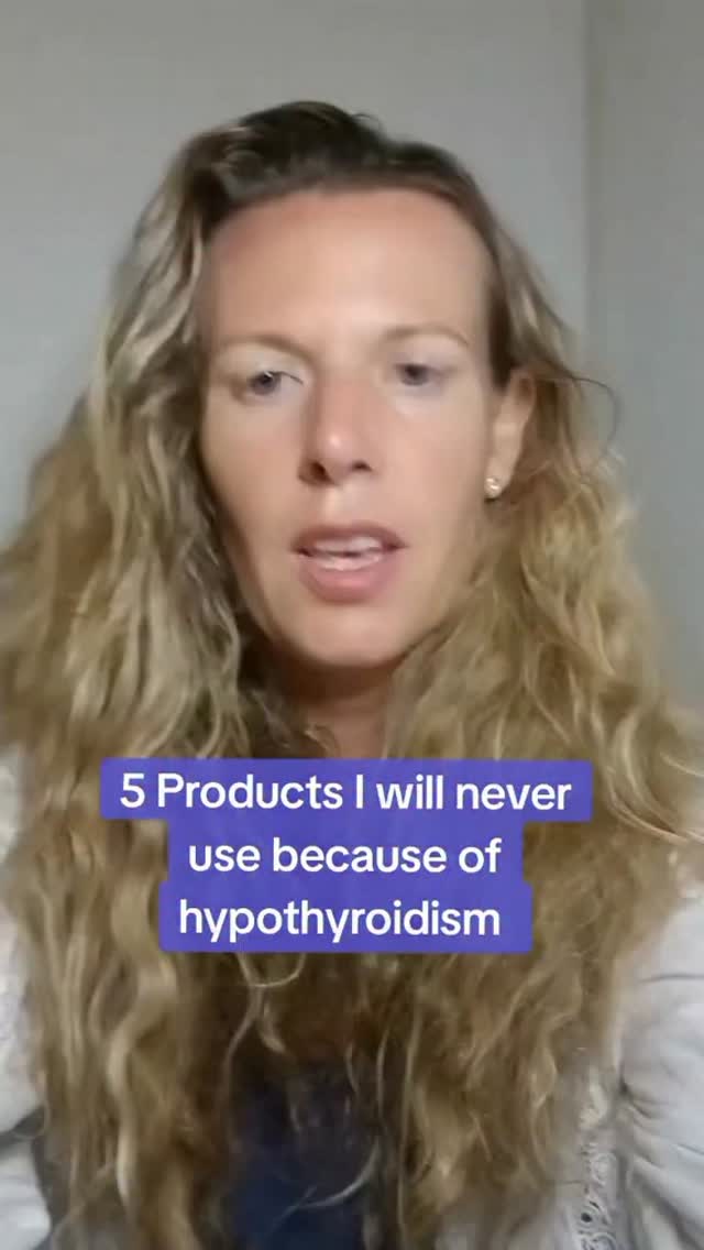 5 household items and beauty are products I do not use because of the chemicals that these products may contain. Some of these chemicals may interfere with hormone and thyroid function. Please note I do floss everyday but choose PFAS free dental floss. #beautyproducts #householdproducts #thyroid #hypothyroid #chemicalstoavoid