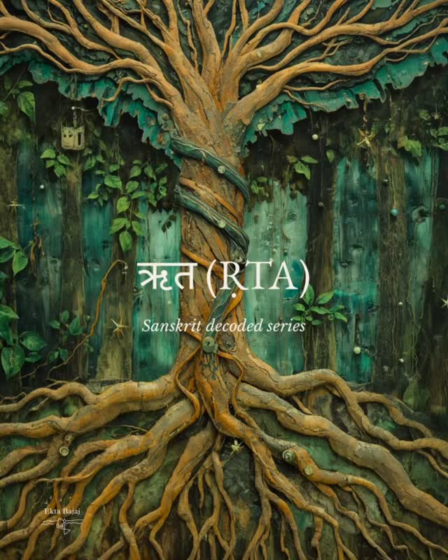 🌿 Sanskrit Word Spotlight series 02 | ऋत (Ṛta)
Today, on World Environment Day, I find myself reflecting on a beautiful Sanskrit word: Ṛta.
In the Vedic tradition, Ṛta refers to the natural order that sustains life. The rhythm of the seasons. The flow of rivers. The movement of stars. The delicate balance that allows all living things to coexist.
It reminds us that nature is not separate from us. We are participants in a larger web of relationships.
Many of the environmental challenges we face today stem from forgetting this interconnectedness and seeing ourselves as apart from nature rather than a part of it.
Perhaps caring for the environment is not simply about protecting nature. Perhaps it is about restoring harmony with it.
As ancient wisdom reminds us, when we live in alignment with nature, we live in alignment with ourselves.
✨ Ancient Wisdom for Modern Life: What would change if we stopped seeing nature as a resource and started seeing it as a relationship?
#WorldEnvironmentDay #SanskritWordSpotlight #AncientWisdomForModernLife