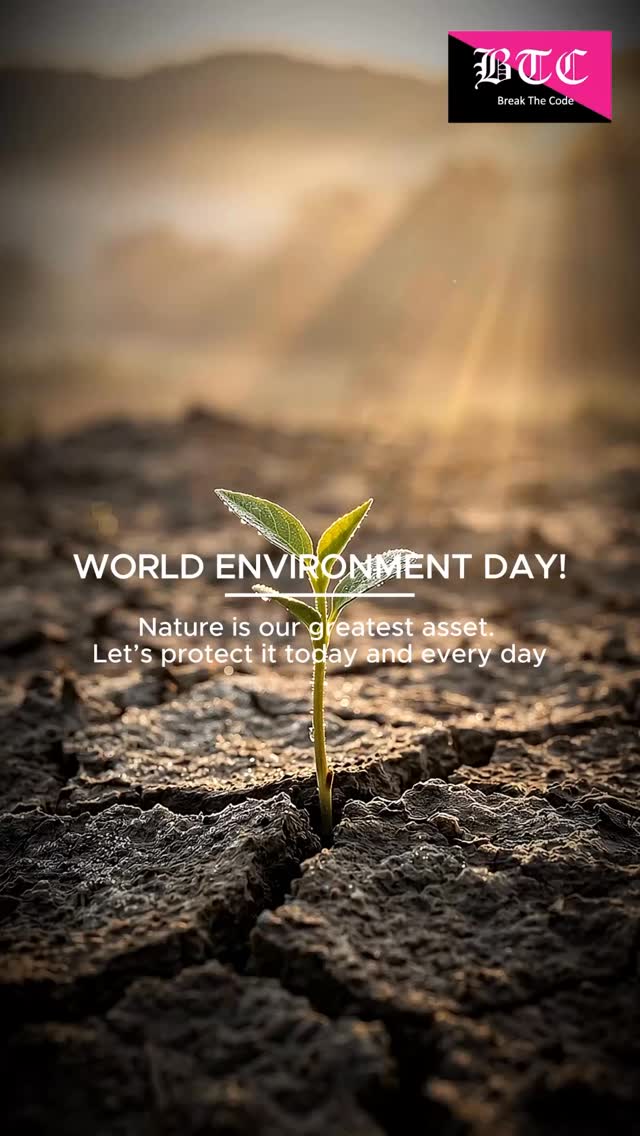 The Earth doesn’t belong to us, we belong to it. Every tree planted, every plastic bottle recycled, and every conscious choice made today helps create a greener tomorrow.
Together, let’s protect the beauty of our planet and preserve its resources for generations to come. Small actions, when multiplied by millions, create a lasting impact.
Team BTC wishes each one of you a very Happy World Environment Day. 💚🌎
#BreakTheCode #WorldEnvironmentDay #SaveEarth #GoGreen #Sustainability