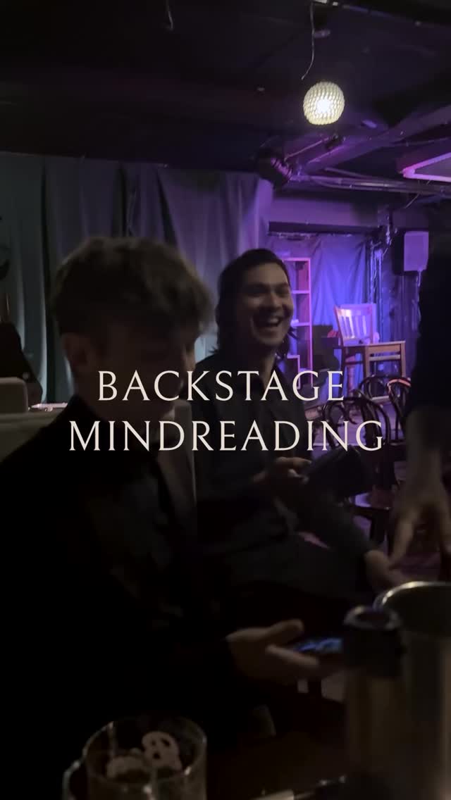 Our guest act @charliehewish doing some magic for our band The Silhouettes after our final may show.
Safe to say they were impressed!