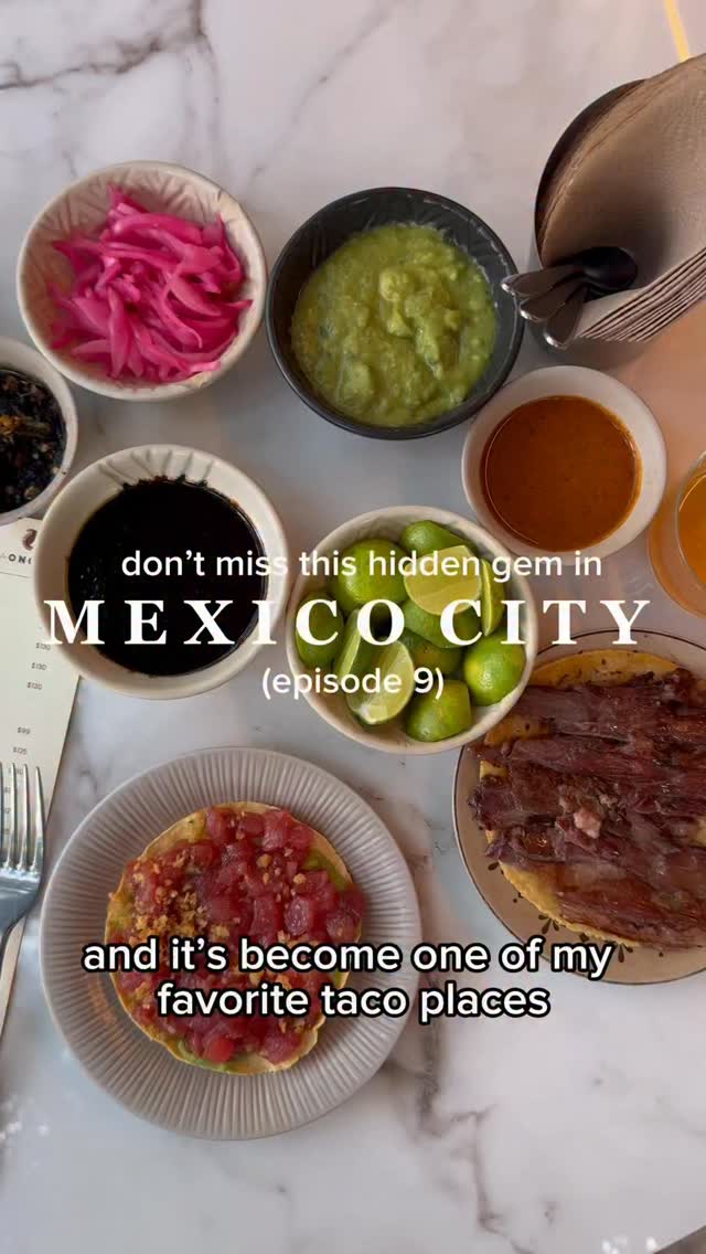 save these incredible tacos for your trip to Mexico Cityšš²š½š® episode 9 of many !!āØāØName: La Once Mil
āØAddress: Monte Everest 780, Lomas de Chapultepec, Miguel Hidalgo, 11000 Ciudad de MĆ©xico, CDMX, MexicoāØāØPrice: $200-500 mxn / person āØāØHours: 12-11:30pm dailyāØāØWhy I love it:āØ- amazing food !!! especially the tuna tostada, trompo taco, and ribeye. and the house salsas and tortillas are amazing. āØ- beautiful space with indoor and outdoor seatingāØ- super kind service and complimentary beer!āØāØif you want my full Mexico City travel guide, comment below or message me!āØāØ#deccadotcomĀ #cdmxĀ #hiddengemsĀ #bestplaces #cdmxfood cdmxlife wheretoeat bestrestaurants mexicocity mexicocityfood mexicocityrestaurants cdmxfood cdmx_oficial polanco lomas taqueria hiddengem travelguide traveltips mexicotravel michelinguide polancocdmx cdmx_oficial tacos besttacos taco