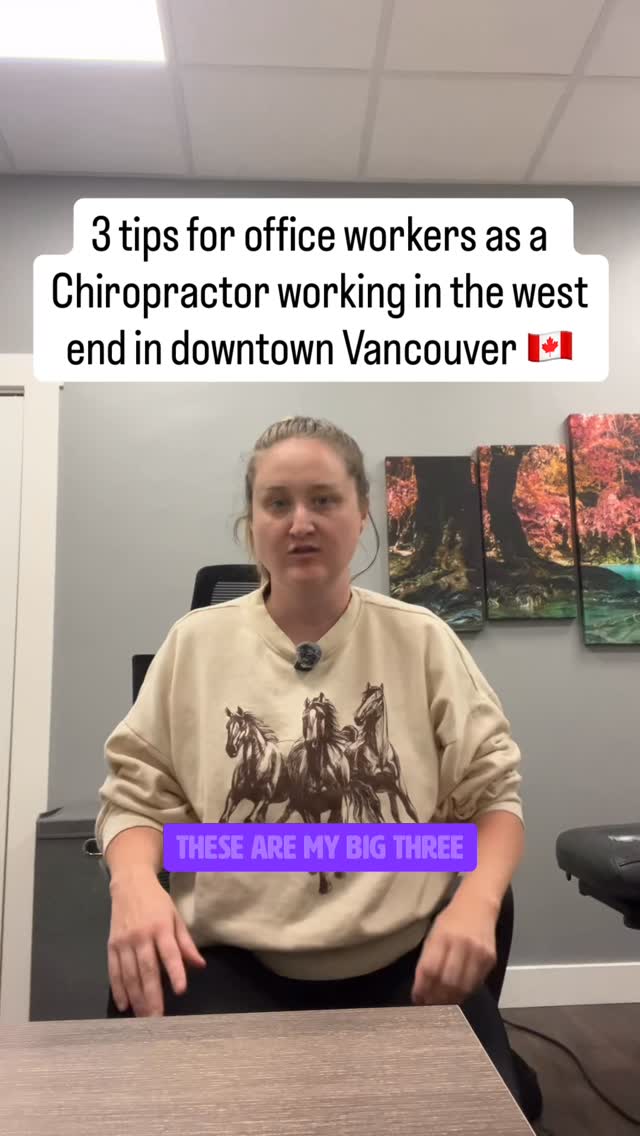 I would say 80% of my patients are office workers either work from home or hybrid.
These are things I talk about almost everyday!
#downtownchiropractor #vancouverchiro #westendchiro #femalechiro