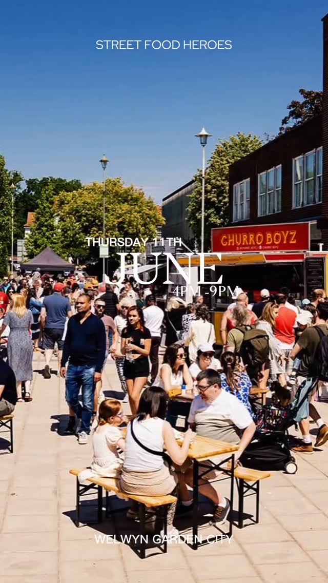 Street Food Heroes is BACK in Welwyn Garden CIty town centre this week
๐
Thursday 11th June
โฐ 4:00 PM โ 9:00 PM
๐ Stonehills Square, Welwyn Garden City town centre
Join us for an evening of incredible food, great music, and summer vibes at Stonehills Square!
Enjoy a fantastic selection of street food traders serving flavours from around the world. Grab a drink from the mobile bar, soak up the atmosphere, and enjoy live DJ sets throughout the evening.
@churro_boyz - churros
@hyde_dhaba - Indian
The Jerk Chicken Man- Caribbean
@mamas.mexican - Mexican
@merano.pizza - pizza
@monamieat - Vietnamese
@papaslocasuk - Canadian Poutine/loaded Fries
@sosolidsando - Japanese Fried Chicken
Wellssmoke house - low & slow meats
๐ง DJ Entertainment
๐น Mobile Bar by @banquetinnbars
โ๏ธ Outdoor Event
๐จโ๐ฉโ๐งโ๐ฆ Family Friendly
๐ถ Dog Friendly
Whether youโre meeting friends after work, bringing the family out for dinner, or simply looking for a great evening in town, Street Food Heroes is the perfect place to be.
Good food | Good music | Good Vibes
#StreetFood #InstaFoodie #FoodEvent #WelwynGardenCity #Event