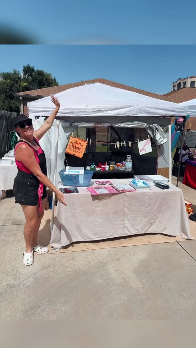 We expected rain, we got sunshine and laughter and smiles and wooooows! I love it! #letsgethandsy #splatterpaint #pride๐ #community #loveislove
