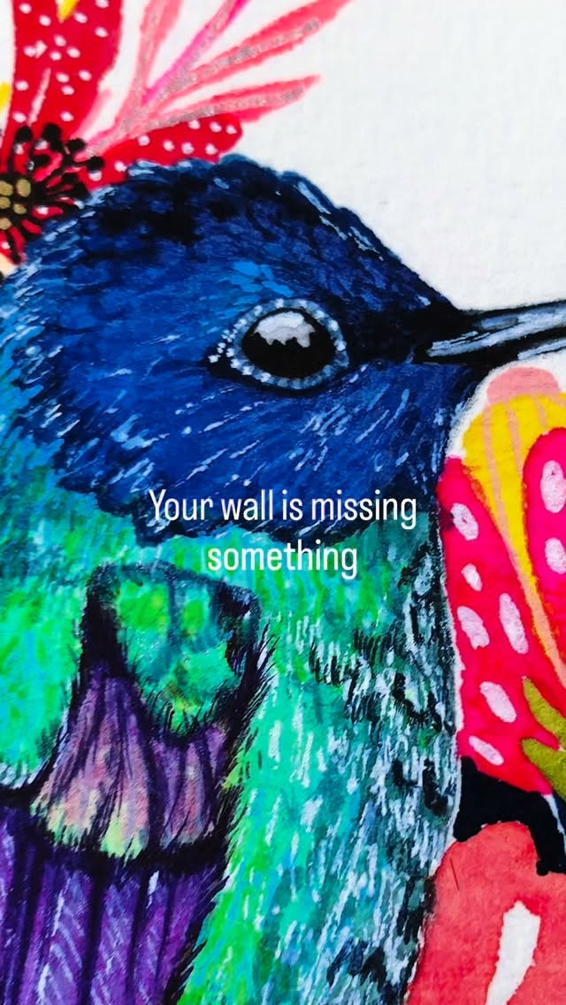 🇬🇧 Every sold piece starts a new story.
This little hummingbird left in May. He found a wall that was waiting for him, and his jungle of exotic flowers went with him.
His story here is done. Other birds are waiting for theirs at caroline-venencie.fr
🇫🇷 Chaque vente commence une nouvelle histoire.
Ce petit colibri est parti en mai. Il s’est glissé dans un quotidien qui l’attendait, et sa jungle de fleurs exotiques est partie avec lui.
Son histoire ici est terminée. D’autres oiseaux attendent la leur sur caroline-venencie.fr
Aquarelle sur papier @archespapers 300g grain torchon — peint avec les aquarelles @winsorandnewton et @schmincke_official.