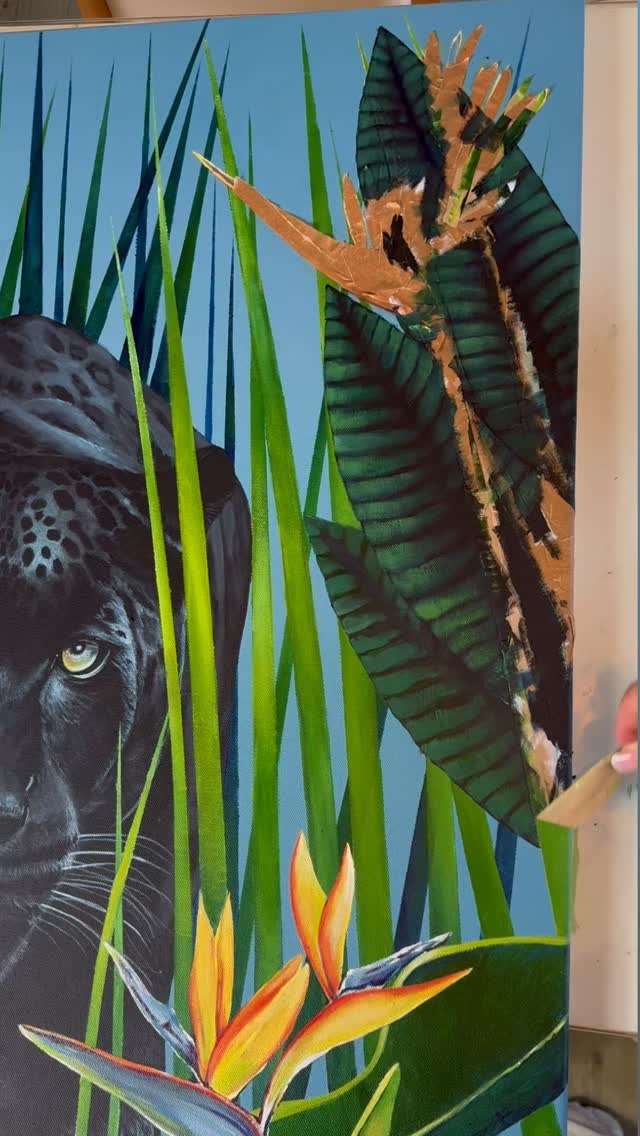 New work heading to @thehydegallery
My love for painting wildlife and tropical plants, combined with symmetry and balance and harmony of colour throughout the artwork.
Paraiso (Paradise)
@affordableartfairuk
#new #paradise #art #tropical #london