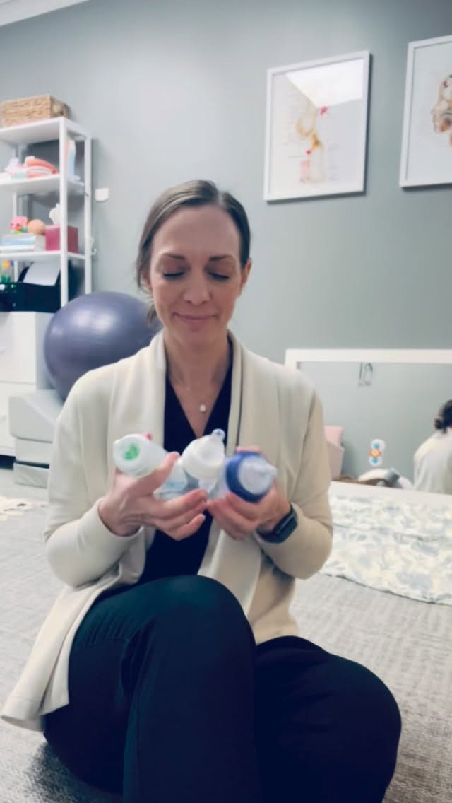 Bottle refusal is often blamed on the “wrong bottle,” but that’s not usually the case.
For many babies, bottle feeding is about skill.
When bottles are introduced after 3 months, babies may have a harder time learning the oral motor patterns needed for bottle feeding. Other times, there are oral motor challenges. These are often the babies that appear to be breastfeeding fine, because of strong supply. But quietly they’re struggling with latch mechanics. It just isn’t obvious until you try and bottle feed.
Before buying every bottle on the market, consider meeting with a feeding specialist to assess oral skills.
Sometimes the solution isn’t a different bottle—it’s support.
Nourish Therapy serves families in Kitsap County. Schedule a discovery call if you’re looking for feeding support.