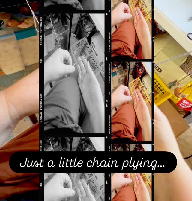 Just a little chain plying… for my tri color gradient for the colorwork on my sweater spin… 😍🥰❣️
#yarn #knitting #handspun #fiber #yarnlove