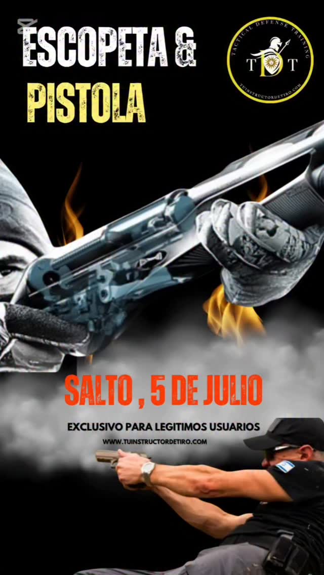 Dos armas !
Escopeta y pistola en el escenario de defensa !
Exclusivo para legítimos usuarios !
www.tuinstructordetiro.com
Reserva !