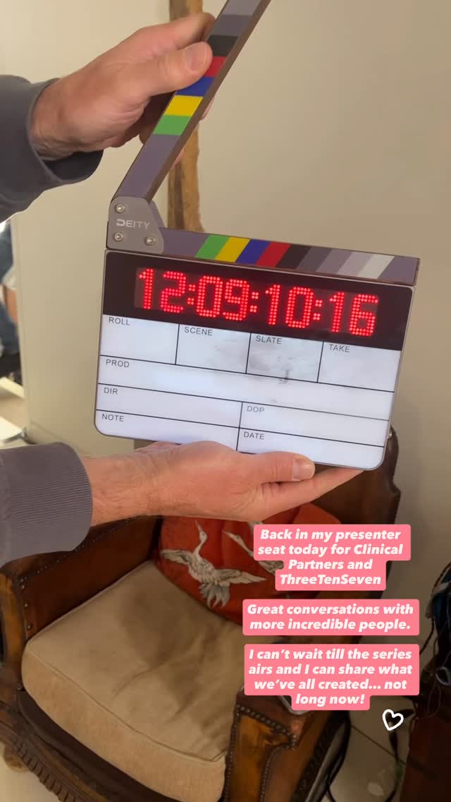 Another beautiful day on set. I cannot wait to share this one with you. Not long now - The teaser premiers this week!
Super great to meet you @dierdrerae_ and Jay @talkhub_ you are incredible and your stories will be an inspiration, and encouragement to so many. 💜
@clinical_partners
@threetenseven