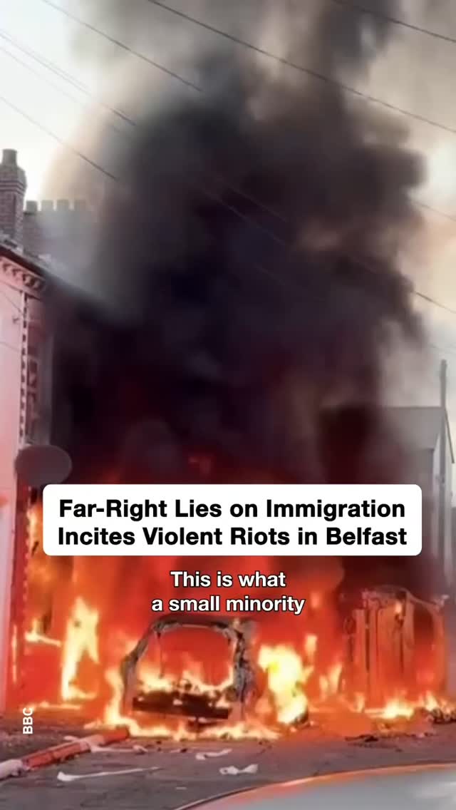 Repost @novaramedia
Protests against #immigration spilled over into rioting in #Belfast on Tuesday night.
The violence broke out after a 30-year-old Sudanese man was charged with attempted murder - which led Elon Musk and Restore's Rupert Lowe to call for the deportation of "millions".
On Novara Live, Paul Holden addresses the central lie pushed by such figures on the far-right.