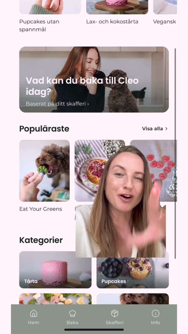 En liten sneak peek in i appen och mina två favoritfunktioner (so far)!! 😍🐕
Målet med appen är att göra det så enkelt och anpassat som möjligt för just DIG att baka!!
Jag har inte exakt lanseringsdatum än men det lutar åt strax efter midsommar!! Så var redo 🍓🍓