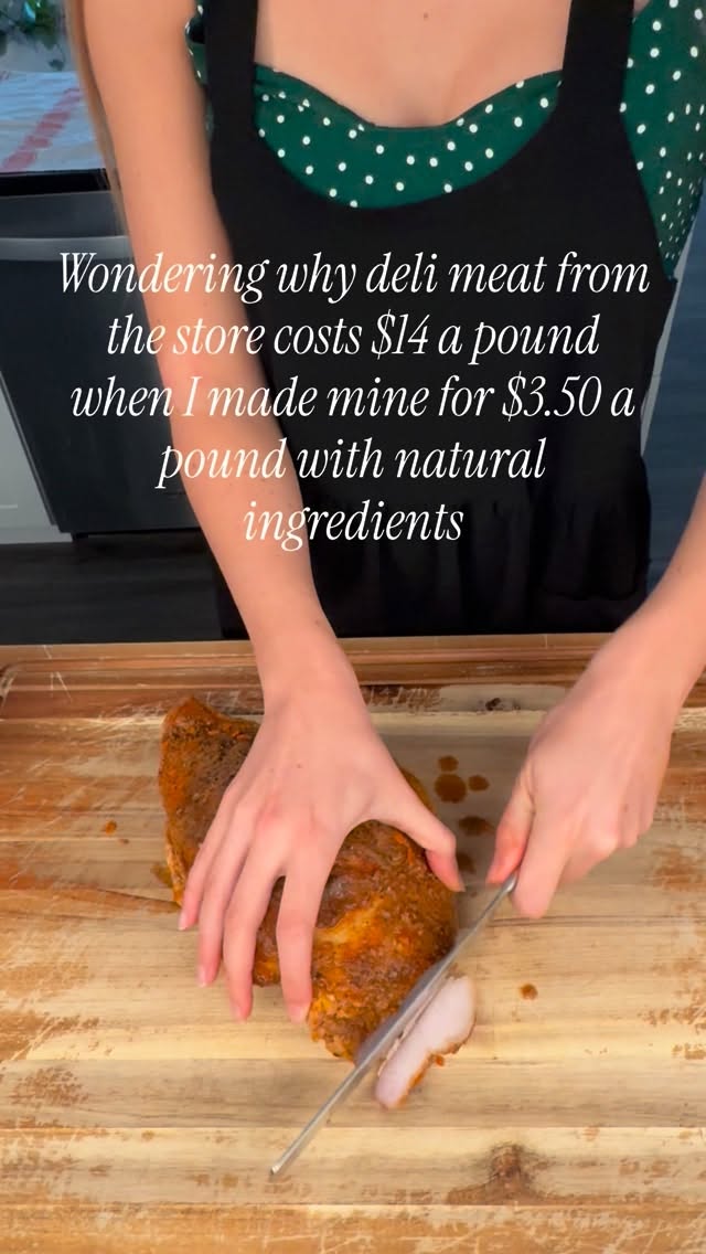 Comment “turkey” for my homemade turkey deli meat 🤍
An easy, from-scratch alternative to store-bought — simple, flavorful, and perfect for the week ahead. Follow along for more recipes🥰
Made with whole ingredients, this is one of my favorite ways to prep lunches and reduce processed foods. It is so much more affordable too!🥰
I hope you try it!
#homemadedeli #fromscratch #lunchprep #simpleingredients #homecooking