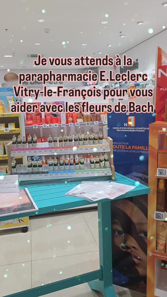 Tous les 1er et 3ème samedis du mois, venez me rencontrer à LeclercVitryleFrancois pour des conseils en naturopathie et Fleurs de Bach.
Notamment si vous rencontrez des difficultés à vous endormir, à lâcher prise, si vous êtes angoissés.#do_naturo #naturopathie #LeclercVitryleFrancois #fleursdebach #sommeil