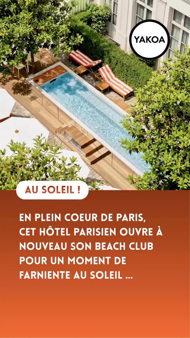 ⛱️ The Hoxton Paris
30-32 rue du Sentier - Paris 2
Ouvert du mercredi au dimanche
Piscine : 11h – 19h
Cuisine : 12h – 17h30 (collations uniquement à partir de 18h) / Bar · 11h – 22h30
A partir de 35€ par transat et par personne pour 3 heures
Tarifs et réservations pour sur thehoxton.com/fr/paris/pool/
📸 @leokharfan