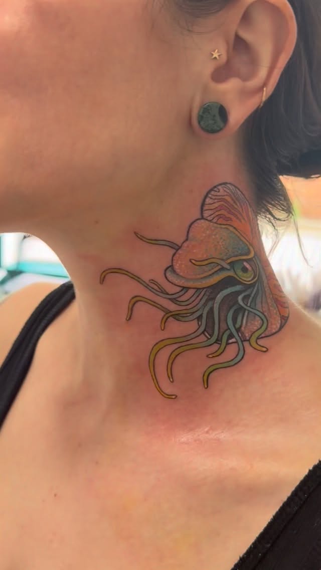 Love a badass neck tattoo! 👌🏻🩷
.
.
.
.
.
.
.
.
.
#necktattoo #badass #nautilus #sealife
#tattoo #tattoos #stowmarket #ink #inked #getinked #girlswhotattoo #tattooist #art #femaletattooist #gettattooed #prettyinink #Suffolk #girlswithtattoos #tatts #lgbtsafespace #dowhatyoulove #follow #femalerun #safespace #tattoosarecoolandyouknowit