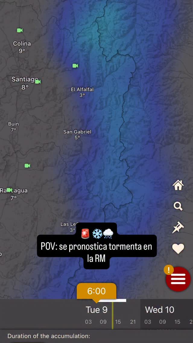 Cuántos más esperando así? 👀❄️🌨️
#nieve #santiago #cajondelmaipo #chile