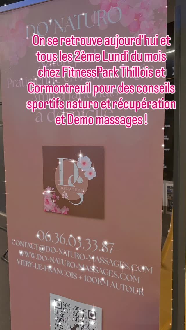 Aujourd’hui, je suis présente chez Fitness Park pour vous faire découvrir mon activité autour de la récupération, du bien-être et de la performance sportive 💪
Que vous soyez en phase de reprise, d’entraînement intensif, de fatigue musculaire ou simplement en recherche d’un meilleur équilibre, mes accompagnements peuvent vous aider à mieux récupérer, relâcher les tensions et soutenir votre énergie au quotidien.
Au programme : approche naturelle, écoute du corps, conseils personnalisés et pratiques bien-être adaptées aux sportifs.
Venez me rencontrer, poser vos questions ou découvrir comment la naturopathie et les techniques de détente peuvent devenir de vrais alliés dans votre progression sportive ✨
#FitnessPark #RécupérationSportive #Naturopathie #BienEtreSportif #VitryLeFrançois