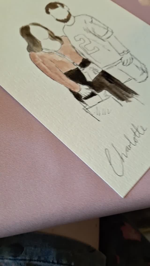 Haha! Sounds awful that way... ๐คฃ
... what I really do is live guest illustration.. in case you couldn't tell. ๐ฉท๐จ
I bring guests to life in quick 10 minute sketches painted in watercolours. I love it and especially love peop