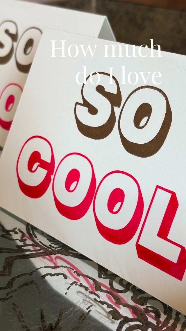 These cards are the first things I’ve printed with my new typeface. It’s called Golborne, and I absolutely love it.
Just thinking of more words and phrases that would work well.
Any suggestion? Words can’t be longer than four letters…
A big thank you to @mckellier