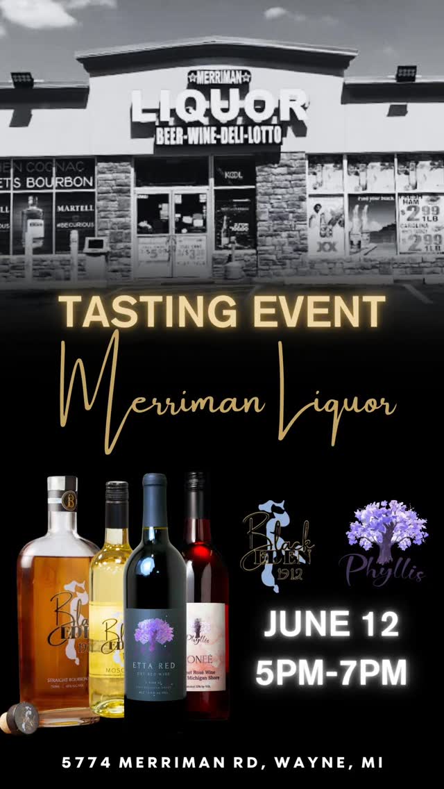 🍷 TASTING EVENT 🥃
Try our full range of @blackeden1912 bourbon and Moscato and @phylliswine_ wines at @merriman_liquor this weekend!
📅 Friday, June 12th, 2026
⏰️ 5:00pm - 7:00pm
📍5774 Merriman Rd, Wayne, MI
__________
#BlackEden1912
#BlackExcellence
#PhyllisWine
#BlackOwnedBusiness
#IkonicSpirits
