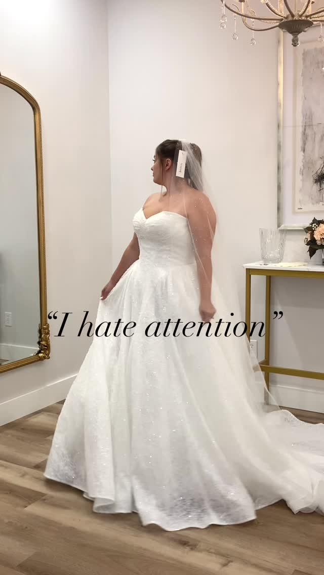 “I hate attention.”
Also me in the most extra sparkle ballgown imaginable: ✨👑💃
If you’re going to have a main character moment, this is the dress to do it in. 🤍