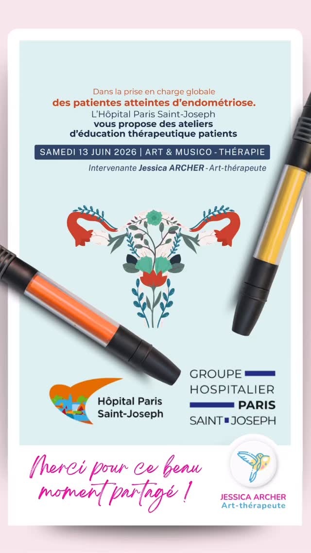 🌿 Retour sur mon intervention à l’Hôpital Paris Saint-Joseph – 13 juin 🎗️
Cartes émotionnelles 🎴, immersion musico-réceptive 🎶 et méditation respiratoire 🧘♀️ en introduction : un temps pour apaiser le mental et entrer dans l’expérience 🕊️
Un espace d’expression ouvert, favorisant la libération de la parole et le soutien des ressources personnelles face à l’endométriose 💛
Un moment d’exploration sensible, parfois doux, parfois plus remuant, toujours dans le respect et la bienveillance 🤍
Des femmes venues créer, ressentir, déposer… et avancer à leur rythme 🌸
Les messages partagés témoignent de votre force intérieure et de votre capacité à vous transformer ✨
Continuez à cultiver cet épanouissement, comme des fleurs qui s’ouvrent à la lumière 🌷
Merci à @melaniecordon et à l’HôpitalParisSaintJoseph pour leur confiance 🌿
#arttherapie #arttherapeute #mediationartistique #endometriose #endométriose santéfeminine bienetre atelierbienetre soindesoi hopitalsaintjoseph expressionemotionnelle creativite accompagnement respiration relaxation