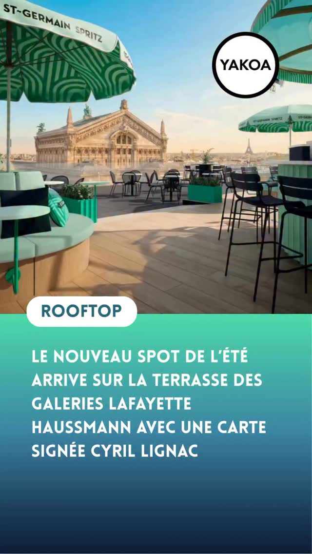 Dès le 18 juin et jusqu’à la fin de l’été, la liqueur St-Germain prend de la hauteur avec « La Douce Heure », un nouveau spot installé sur le rooftop des Galeries Lafayette Paris Haussmann. Inspiré de l’ambiance chic et décontractée de la Côte d’Azur, ce bar éphémère offre une vue spectaculaire sur Paris, de l’Opéra Garnier à la Tour Eiffel. Au programme : le célèbre St-Germain Spritz, des glaces à la fleur de sureau dès midi et, à partir de 18h, une sélection d’assiettes à partager imaginée par Cyril Lignac. Une adresse idéale pour profiter des belles soirées parisiennes.
————
📍La Douce Heure par St-Germain
Galeries Lafayette Paris Haussmann
☀️ Accès au 25 Rue de la Chaussée d’Antin
Paris 9 - 8ème étage
Horaires : midi à minuit tous les jours
🍸 L’abus d’alcool est dangereux pour la santé. A consommer avec modération.
#rooftopparis #galerieslafayette #cyrillignac #terrasseparisienne #parisrooftops