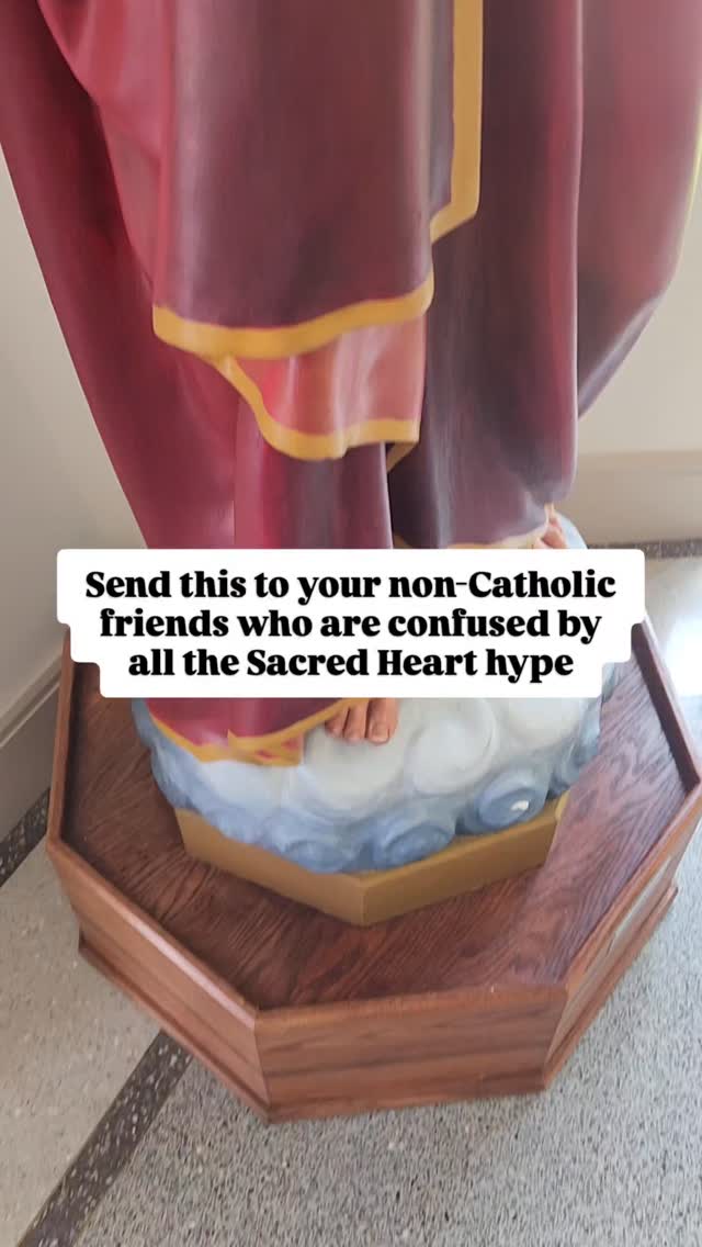 Hi friend! 🤍
This must be a little confusing
Every Catholic's Instagram story is filled with pictures and videos of Jesus heart, pierced and broken and on fire.
And it probably looks weird. Why would we celebrate His heart that was so broken for us? What's with all the hype?
The simple answer is, because He loves us SO much. Devotion to Christ's heart has existed in the Church for centuries. His heart is a symbol of His unending love and mercy that He wants to pour out on each and every soul.
The flames represent His Divine love. The cross symbolizes, well, the cross. The crown of thorns represents the crown of thorns placed on His head during His Passion, and the wound and blood represent the wound in His side when He was pierced on the cross.
And I'm sure your next question is "what's up with this consecration thing?"
To be consecrated is to be set apart from profane use and preserved for sacred use. In the Consecration to the Sacred Heart of Jesus, the Bishops of the United States are, in their authority given by Christ and the Church:
1) setting the Church of the United States apart under the protection and mercy of the Sacred Heart of Jesus,
2) recognizing the Kingship of Christ in our hearts and lives.
3) Giving and binding our nation to the Sacred Heart
Even if you're not Catholic, or are not familiar with the Sacred Heart devotion, if you love Jesus or even if you're just a US citizen, this is a day for great rejoicing!!
The United States is being dedicated to our Lord's heart, which is so filled with love and mercy, on the occasion of Her 250th birthday! What could be better than that?!
(and tomorrow, June 12, is the actual Solemnity of the Sacred Heart- so another great day of celebration!!)
If you have more questions, please ask. We'd be more than happy to talk about His heart and His love for you ❤️🔥
Love,
Your Catholic friend.
PS: The @legionliving app is a fantastic way to ask questions about the faith and have them answered by Catholics, and grow in community! ❤️🔥
#catholic #SacredHeart #christian #america250 #church