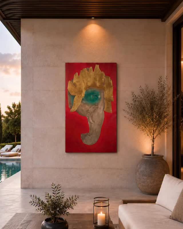 Title: Eye Filled With Sky
Medium : Pigment, sand, metal and acrylic on canvas.
Size : 34 * 55 inches.
Year : 2024
#theartandworldoflaila #artwork #modernart #contemporaryart #lailakhangallery