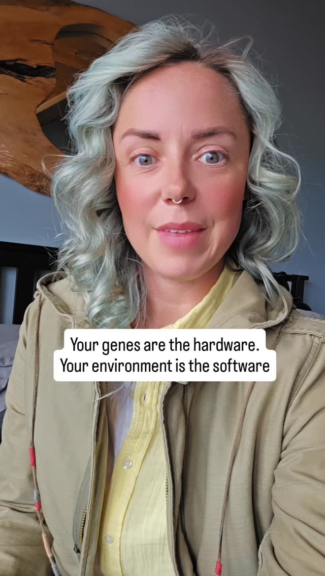 Epigenetics in plain English: your genes are the hardware, your environment is the software.
You can't rewrite the hardware. But you can absolutely change the software — and that changes which genes are expressed, which symptoms appear, and how you feel every single day.
This is the science behind everything I do. Save this if it clicked for you — and tell me: did the hardware/software analogy land? I want to know if this explanation works.
#epigenetics #geneexpression #womenshealth #functionalhealth #DNAhealth