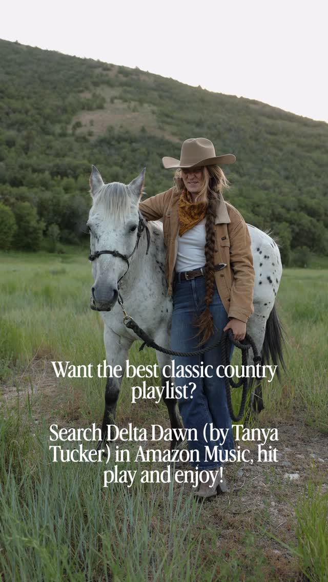 If you love 70s, 80s, 90s country - save this! It can be so hard to find a good playlist. But for some reason searching this song led me to the best music! It will continue to play automatically after to play Delta Dawn - songs like Dixieland Delight, This Cowboy’s Hat, Amarillo by Morning, Pickup Man…give it a try and let me know what you think!!! #countrymusic #playlist #westernliving #countrystyle #westernstyle