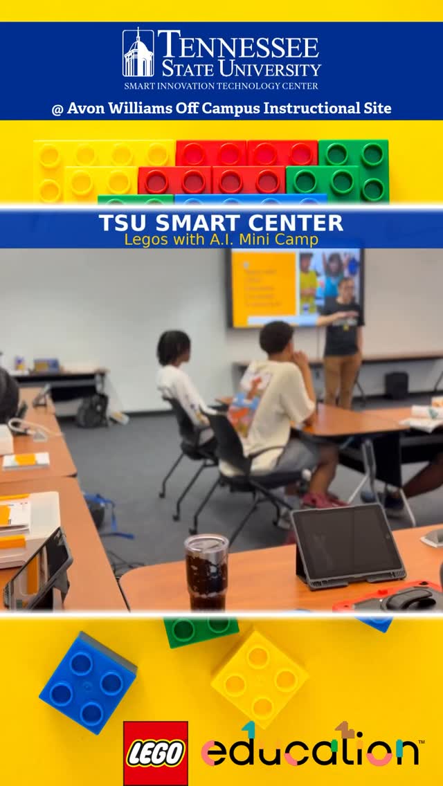 The TSU SMART Center hosted an incredible Legos with A.I. Mini Camp with our Engineering Camp students! ๐ค๐งฑ Students explored LEGO Education Computer Science & AI kits, designed their own AI-powered creations, and showcased their innovations. The future of tech is being built right here at Tennessee State University! ๐๐ค #TSUSMARTCenter #LegoAI #TSUEngineering #HBCU #STEMEducation @legoeducation