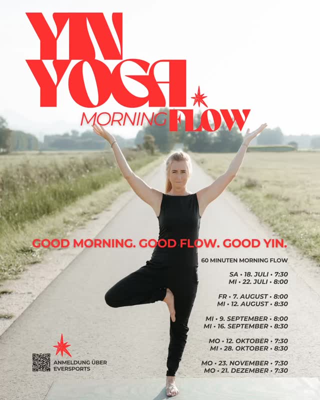 Dein Nervensystem wacht nicht durch Stress auf – sondern durch Stille.
Yin Flow Yoga am Morgen | 60 Min
Sanfte Flows, tiefe Atmung – gezielt für deinen Vagusnerv. Während andere noch im Aktivierungsmodus starten, regulierst du dein Nervensystem runter in den Parasympathikus: weniger Cortisol, mehr Klarheit, ruhiger Puls für den ganzen Tag.
Kein Pushen. Kein Performen.
Nur du, dein Atem und ein Körper, der endlich runterschalten darf.
🔗 Link in Bio – Plätze sind limitiert
Du regulierst dein Nervensystem ✨. Yin als ganzheitlicher Weg zu einem gesunden Leben.
#YinYoga #VagusNerv #MorningFlow #Nervensystem #SlowMorning YogaFlow AchtsamkeitChiemgauYoga