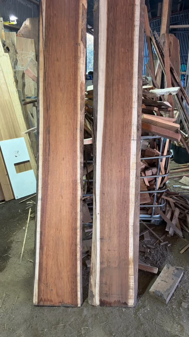 Picked up these 2 stunning Blackwood slabs over the weekend which are about to become a couple of big shelves for a cabin in Halls Gap. Sometimes slabs require quite a bit of repair work as they are not standard dressed timber but its nothing some @westsystemepoxy or @titebondproducts 3 can’t handle 👌
.
.
.
.
.
.
#interiordesign #bespoke #liveedge #shelf trending