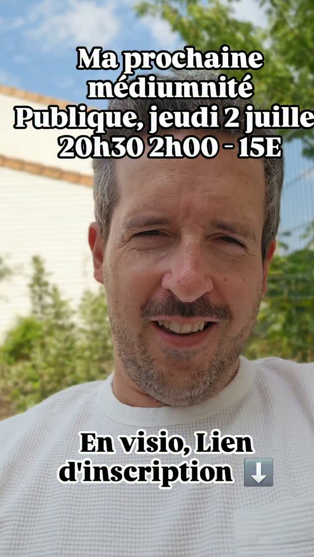 2h00 magique, 40 personnes maximum, les défunts viennent volontairement pour un message. Je donnes des aspects factuels pour vous retrouver dans l'audience ❤️ lien d'inscription ⬇️
#médiumnitépublique