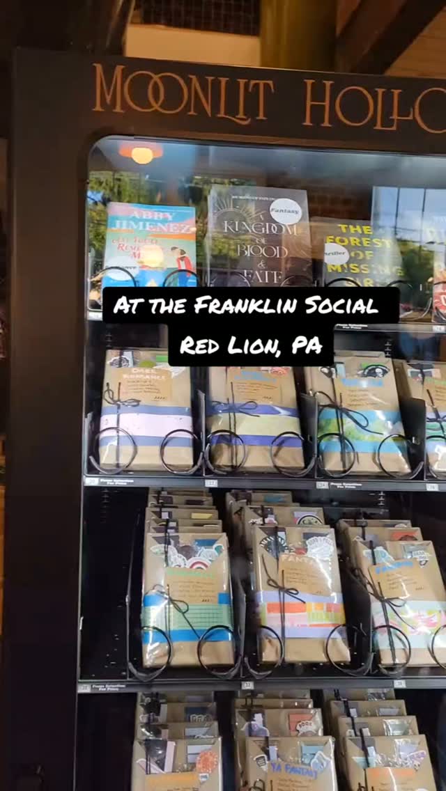 This vending machine is inside the Franklin Street social in Red Lion, P.A. I have stared at it too many times in debate on using it.
I would also note that not only are not all books in it blind boxes like but the machine within is padded to protect the books as they fall. IN case you haven't used a book vending machine before.
#bookinstagram #bookish #bookdragon #booktok #momlife