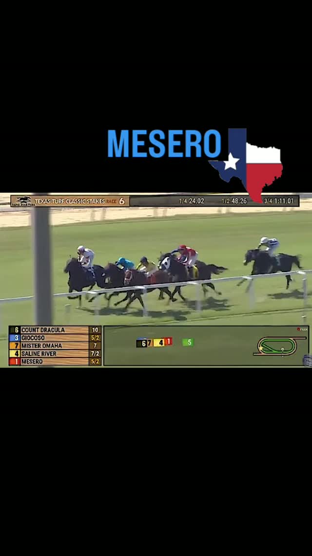 Very proud of MESERO'S 2nd in the Turf Classic Stakes @lonestarpark with Jose Alvarez aboard. Huge run in the stretch 💪 Congratulations @cjthoroughbreds and Delia Nash 💙🩵💙🩵