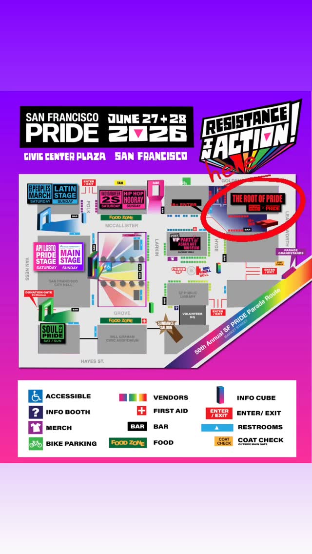 This weekend is @sanfranciscopride !!
I will be in the 18+ section circled on the map. They put the perverts in the corner 😛
Come out Saturday and Sunday and show your pride!!