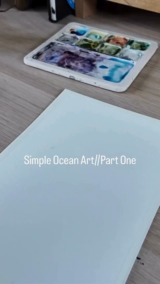 Happy Monday all! I hope you had a wonderful weekend.
.
Here is part one of my ocean painting. It’s a simple one you can try at home. Come back tomorrow for part two! #paintingvideo #watercolourart #learningresources #ukartist #homeschoolresources