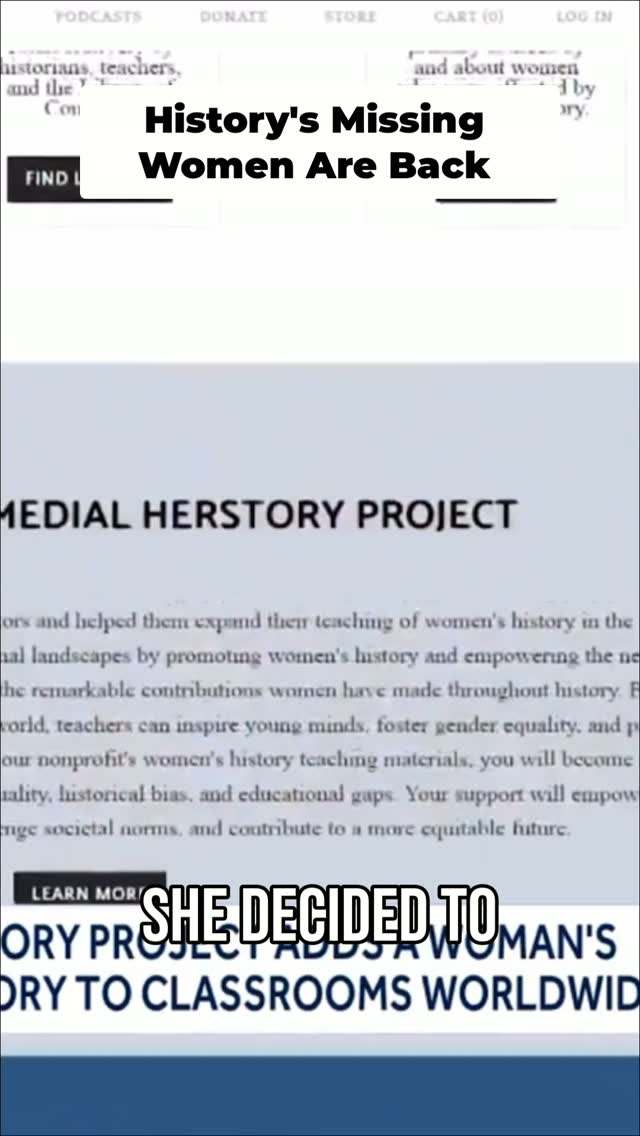 Herstory Project: Educating with women's voices. 160+ lessons, 4 textbooks, free to educators. Empowering students to see themselves in history. #Herstory #WomensHistory #InclusiveEducation #EducationReform #HistoryTeacher #Nonprofit #Empowerment #TeachingResources