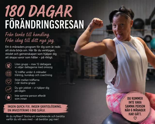Ansökningen är öppen! Gå in på https://www.energicenterkavlinge.se/180dagar
12platser! 6månader!