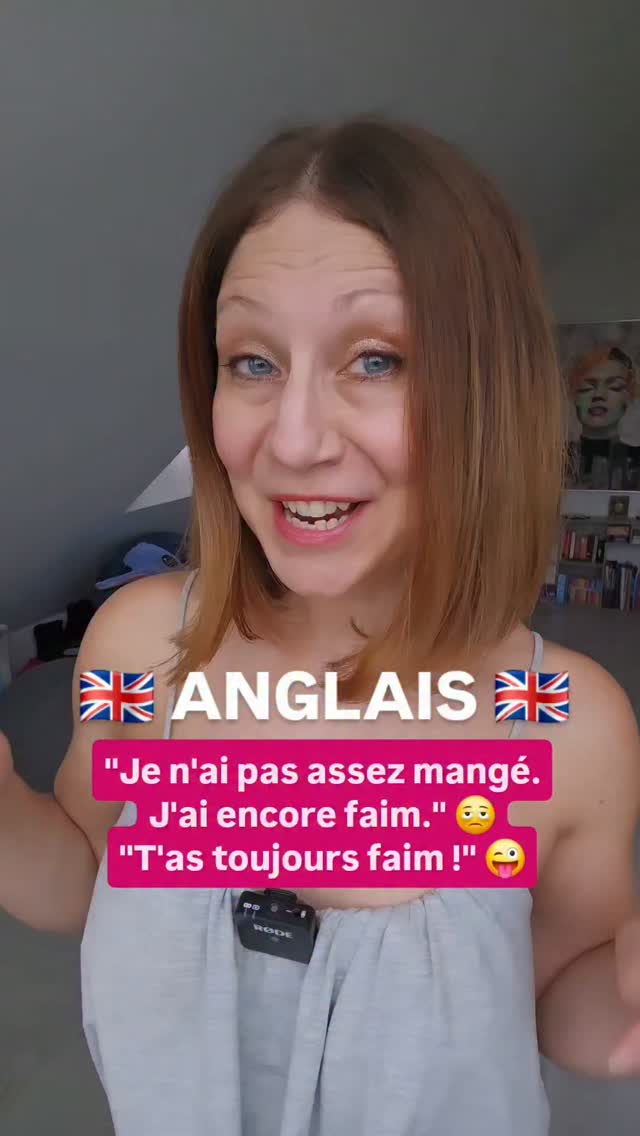 🤔🤗 ❤️ ? 👉 Suivez-moi si vous aimez ma façon d'enseigner la grammaire anglaise. Dans ce Reel de niveau débutant, je parle d'une histoire vraie... J'ai en effet toujours faim. 😁
🤪
Des questions ?
J'espère que la différence entre still et always est plus claire, et également entre hungry et angry au niveau de la prononciation.
👉 Aimez-vous ma façon d'enseigner ?
J'ai créé des programmes d'anglais pour vous permettre de prendre un nouveau départ, qu'importe votre âge, d'obtenir des résultats concrets rapidement et de prendre du plaisir en apprenant, car c'est bien ça la clé de la réussite 🤗❤️
Tout est sous ma bio Instagram @english.with.maud (il suffit de cliquer sur le 🔗)
Très belle semaine à tous 🧡
---
#anglais #coursdanglais #english #vocabulary #englishteacher