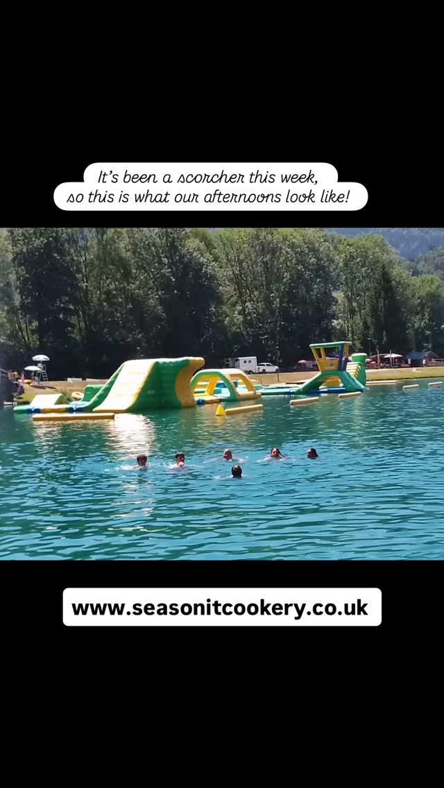It’s been hot in the kitchen but the afternoon cool off at Lac Bleu is just the best :) super chilly water, amazing scenery, and new friendships #seasonitcookery #dofe #doferesidential #dofegold #youthwithoutlimits